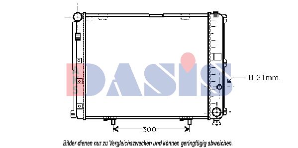 AKS DASIS Радиатор, охлаждение двигателя 120044N